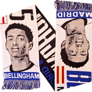 Scarf Jude Bellingham madrid calcio sciarpa scarves gift sa 100% ACRYLIC FAN jersey flag bandana
