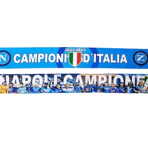 scarf ssc napoli champion campeones italia campioni italy final 2023 football scarves gift soccer pollyster