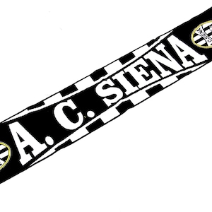 scarf ac siena italy fan supporter calcio football gift soccer gift