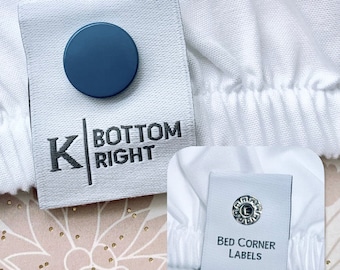 Organized Linens Closet, Bottom Right Bed Sheet Tag, Laundry Hack, Fitted Sheet Label