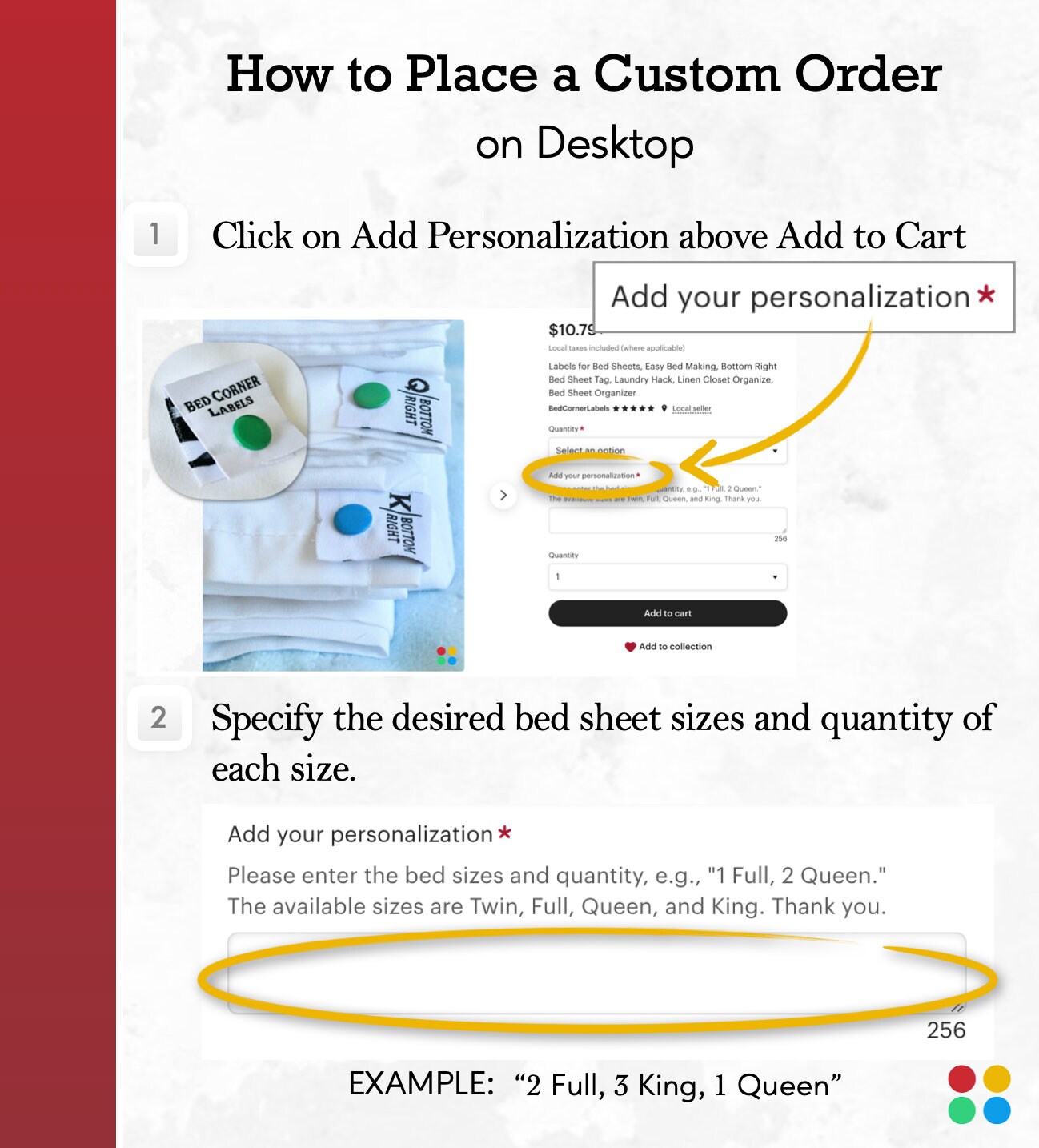 Bed Sheets Label for Bedding Size Tag for Bed Sheets Organizer Etsy