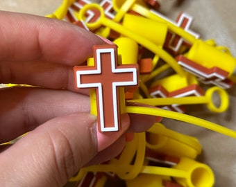 10 mm straw Topper - Cross / Stanley Straw topper / Stanley Accessories / Gift ideas / Straw Topper