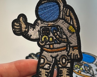 Houston Astronaut Iron-on  patch - 3 in / trucker hats / jean jacket accessories / Houston / Iron-on / patches / gift idea / diy / NASA