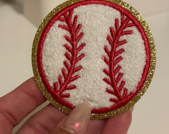 Baseball  Iron-on chenille patch - 3 in / trucker hats / jean jacket accessories / Houston / Iron-on / patches / gift idea / diy