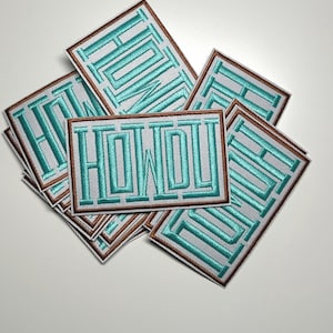 HOWDY Iron-on patch - trucker hats / jean jacket accessories /rodeo / Iron-on / patches / gift idea / diy / cowgirl
