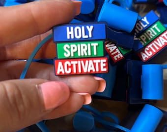 Topper de paja de 10 mm - HOLY SPIRIT ACTIVATE / Stanley Straw topper / Stanley Accessories / Ideas de regalo / Straw Topper / Faith based