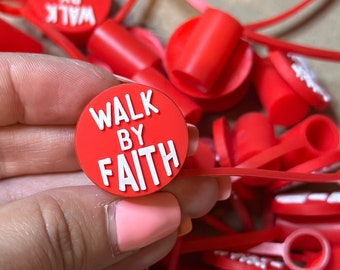 Topper de paja de 10 mm - Walk by Faith / Stanley Straw topper / Stanley Accessories / Ideas de regalo / Straw Topper / Faith based