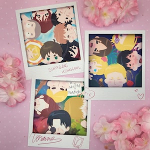 Attack On Titan Polaroid-bilder (set eller enhet)