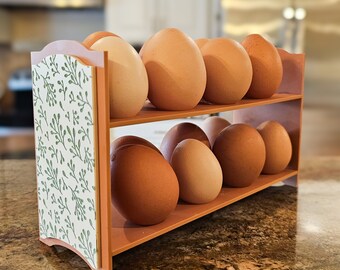 Vintage Boho Countertop Egg Holder, Pretty Egg Holder, Egg Rack, Colorful Egg Holder, Custom Egg Holder, Egg Storage, Egg Display