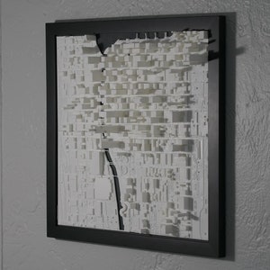 Chicago IL | 3D City Wall Art, 3D City Map | 3D Buildings, Streets, and Topography | For Home Decor, housewarming gifts, office wall art