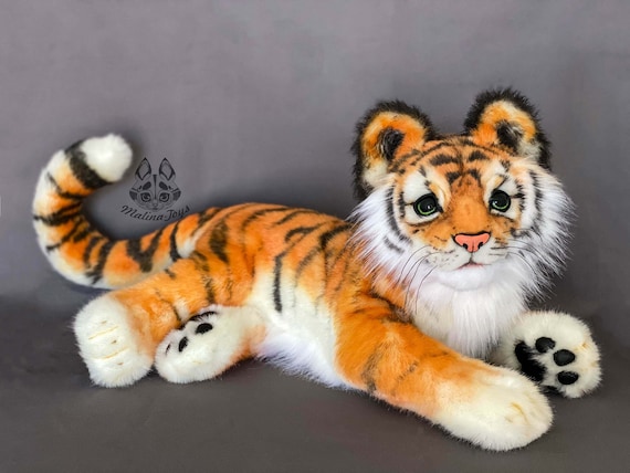 Realistic stuffed tiger discount