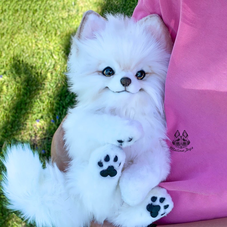 IN STOCK Pomeranian Cub Spitz Puppy Faux Fur Puppy Toy Etsy UK