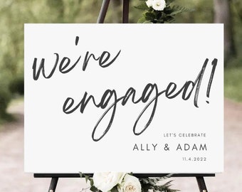 Engagement Party Sign | Engagement Party | Wedding Planning | Engagement Party Welcome Sign | Engagement Sign | Digital Download | Template