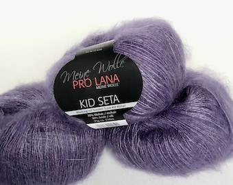 Mohairgaren, Kid-mohair, Pro Lana Kid Seta, Mohair Silk-garen, Violet Mohair, Super Kid Mohair, Lace-mohairgaren