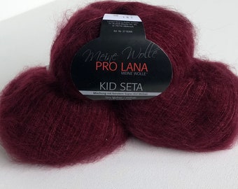 Oxblood Mohair Silk yarn, Oxblood Mohair, Pro Lana Kid Seta, Burgundy Mohair, Oxblood Kid Silk