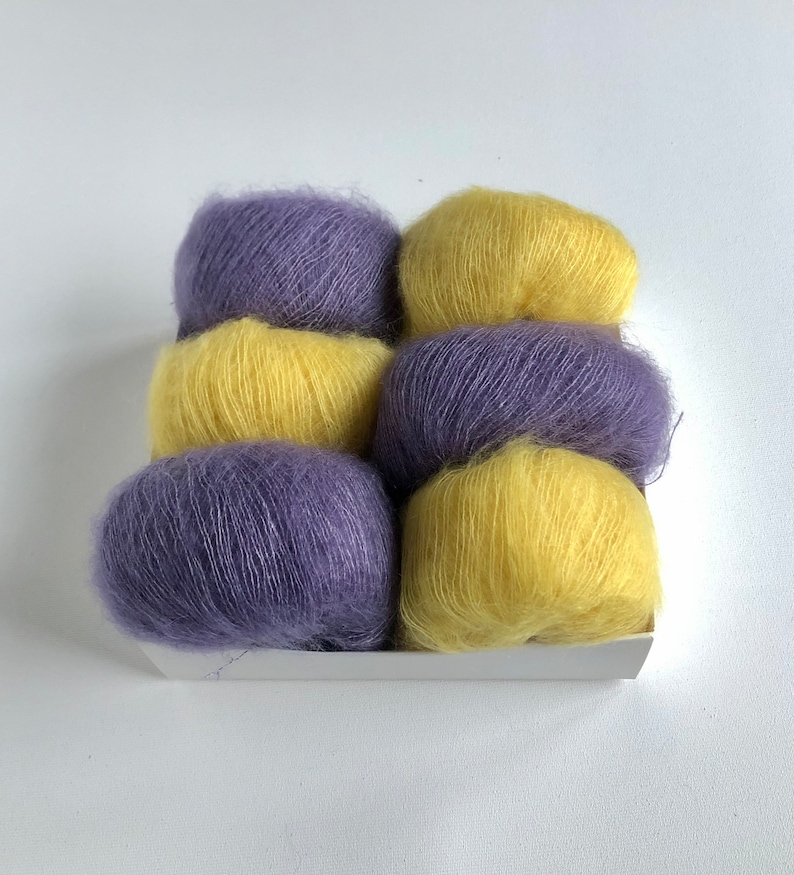 Mohair Silk Yarn Luxury Thin Mohair Yellow Mohair Wool Etsy