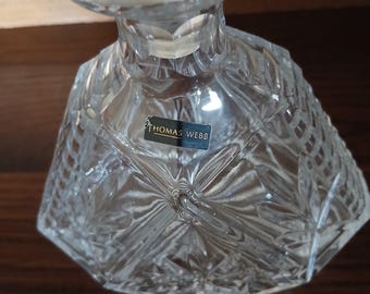 Caraffa in cristallo Thomas Webb da 0,8 l (800 ml), nuova, design a palma