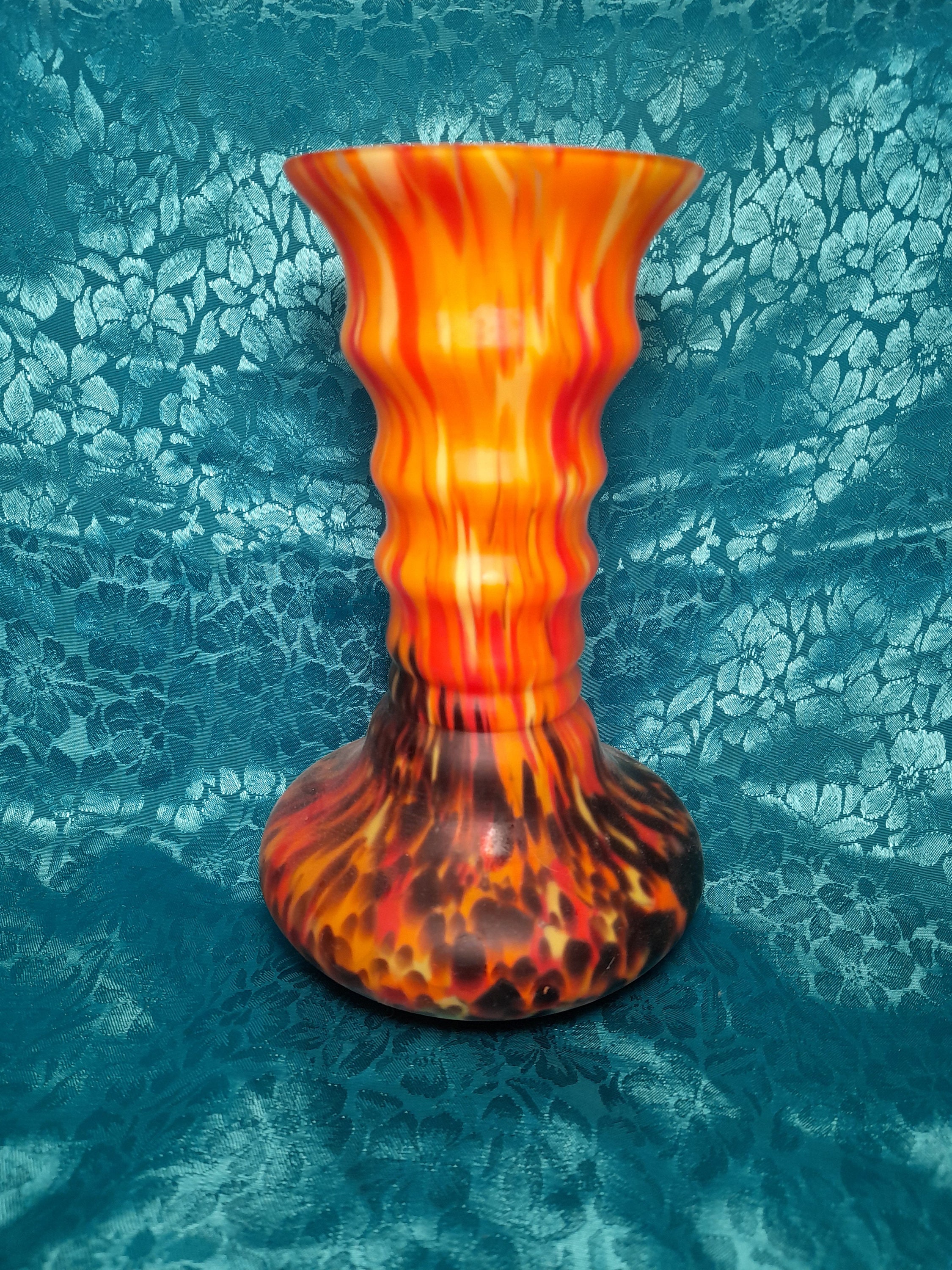 チェコ ヴィンテージ Tango Glass フラワーベース ガラス 花瓶 アールデコ 様式 花器 オブジェ 置物 アートグラス ディスプレイ 93327 Tango glass vase - Etsy 日本