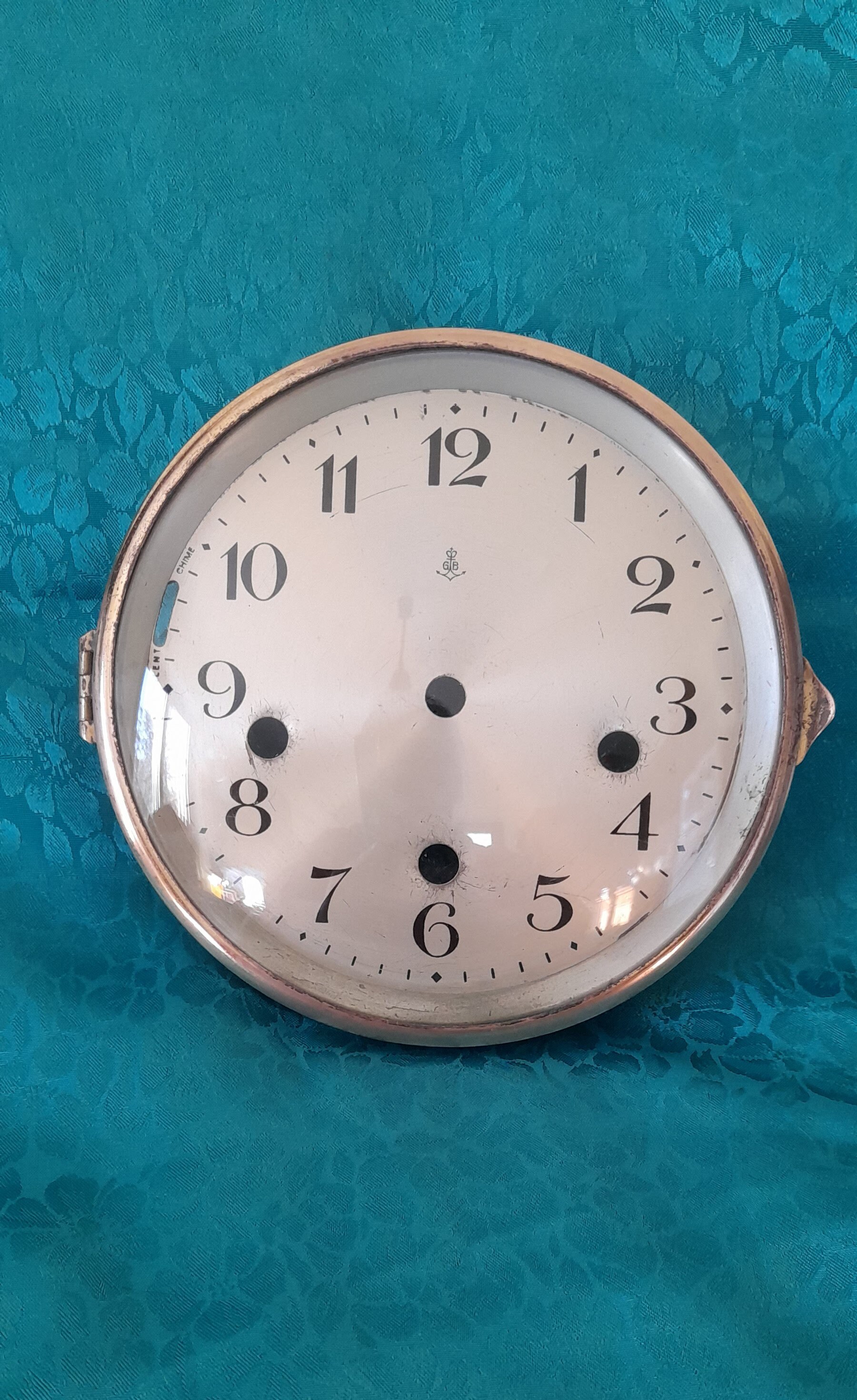 Metal Clock Face, With Glass Front, Hinged. Chrome/brass C 1800s Clock Face Etsy