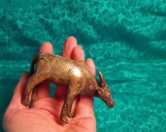 Brass Sacred Indian Nandi/Kamdhenu cow