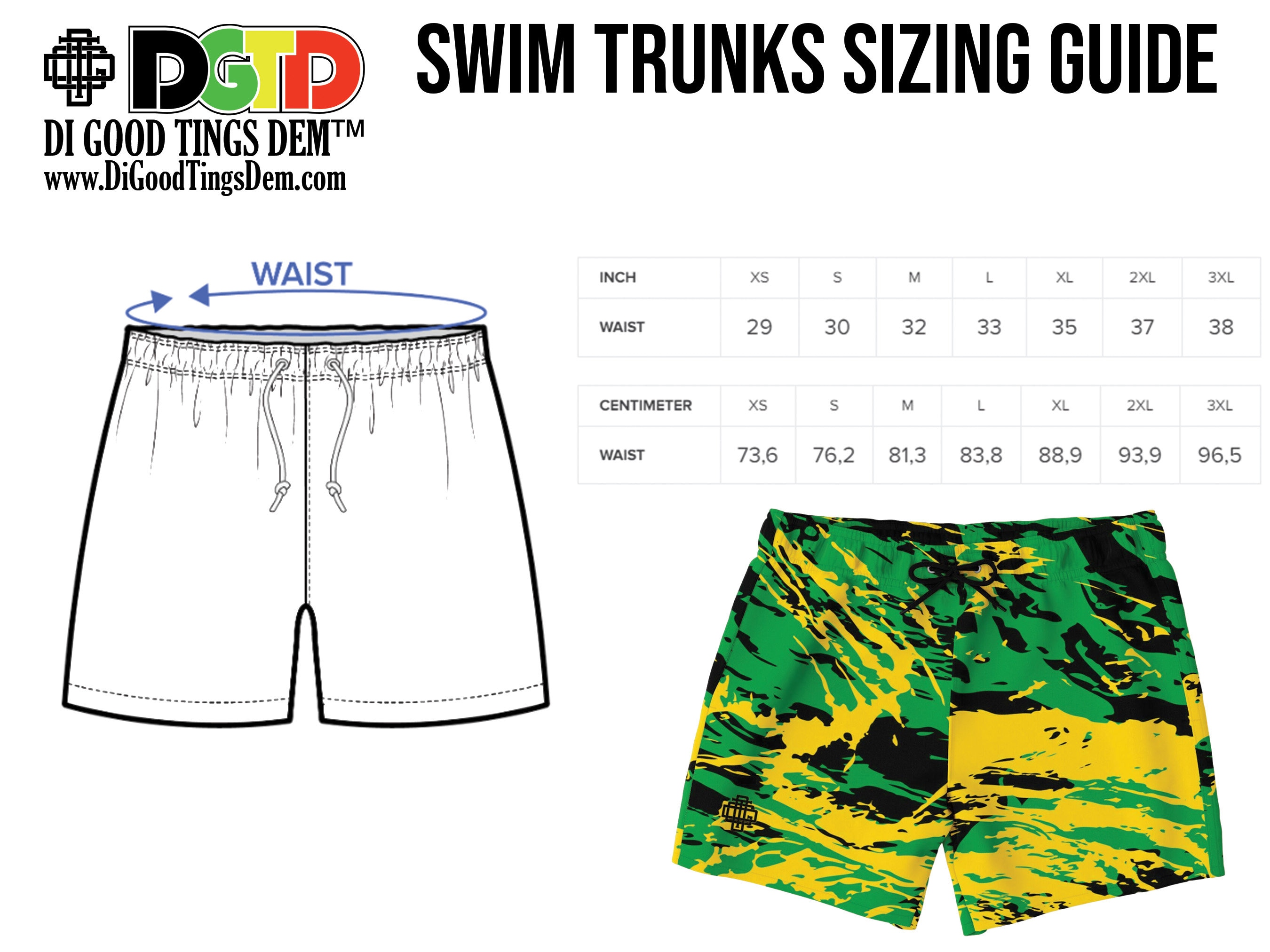 Jamaica Swim Trunks Athletic Shorts Gym Workout Gear Fitness Wear