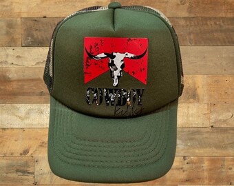 cowboy killer camo trucker hat