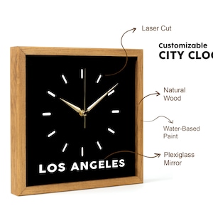 Customizable Wall Clock, Room Decoration, Oversized Wall Clock, Zone Clock, City Clock, World Clock, Office Clock, Travel Clock image 2