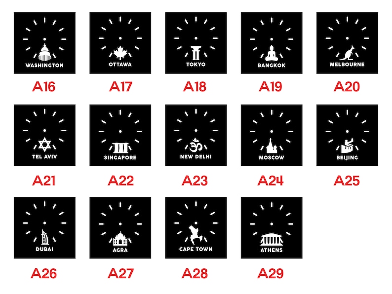 Wall Clock Custom City Clock Personalized World Clocks Etsy