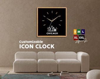 Customizable Zone Clocks, Decorated Gift, Office Decoration, Custom City Clock, Wooden Wall Art, Wall Decoration, Wooden Wall Clock