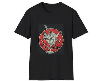 Fender Guitar T-Shirt, Vintage Rock Tee, Music Lover Gift, Concert Apparel, Unisex Graphic Tee