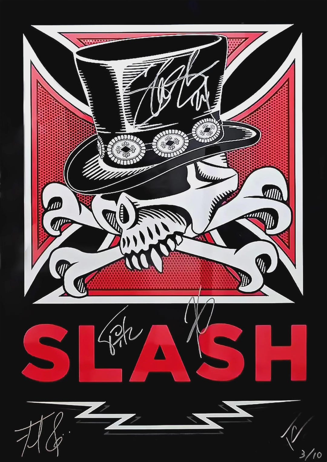 Slash, Signed 11x14 Artwork Print With Slash's Band, Autograph (copy ...