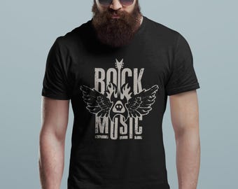 Rock Music, T-Shirt, Vintage Rock Tee, Music Lover Gift, Concert Apparel, Unisex Graphic Tee