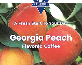 FNG Coffees-Georgia Peach- Ground/Whole Bean/Espresso/Keurig- Regular or Decaf -16 oz