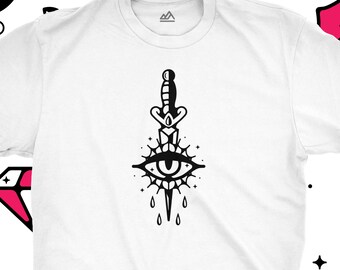 Tattoo Flash Mystic Eye and Dagger SVG, Flash Art, Mystic Eye, Dagger, Eye, Digital Download, Shirt Design, Vinyl Cut File, Cut File, Cricut