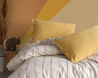 Striped Bedding Set,Cotton Striped Comforter and Sheet Set,Timeless Striped Comforter Set,Harmony Striped Bedding Set,Duvet Cover Set