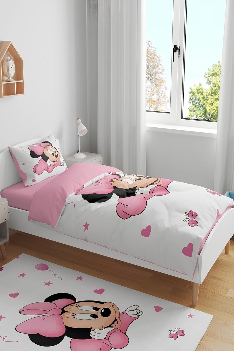 Minnie Mouse Duvet Cover Set Mickey Mouse Duvet Covers Etsy