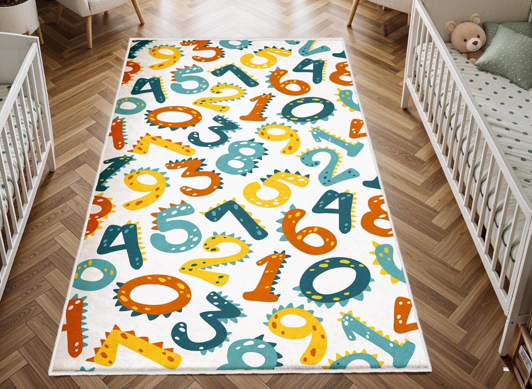 Numbers Educational Kid's Rug, Non-slip Kids Carpet, Best Activity Mat ...