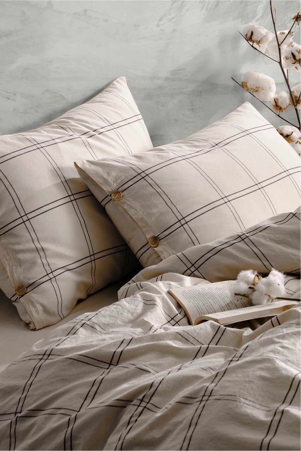 Striped Duvet Cover,100% Cotton, Natural duvet cover set, Custom duvets, Queen, King, Double, Cotton bedding,Organic Cotton Bedding Set