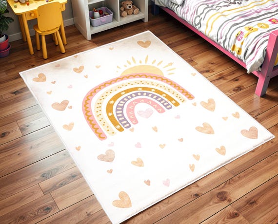 Buy Rainbow Kids Room Mat, Rainbow Rectangle Kids Rug, Play Mat
