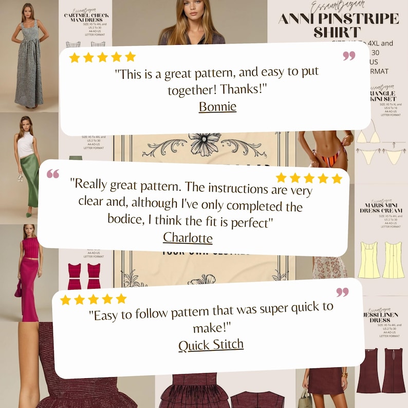 Cartmel Check Maxi Dress, PDF Sewing Pattern, Digital Sewing, Women Sewing Summer Dress, Suitable For Us Letter-A4-A0 Format image 8