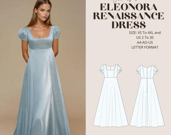 Maxi Dress Sewing Pattern, Bridgerton Style Dress Pattern, Regency Dress  PDF Pattern, Daphne Maxi Dress Pattern, Easy Maxi Dress Pattern - Etsy