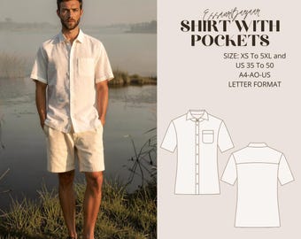 Naze Shirt Sewing Pattern, Men's Tropical Summer Shirt (Digital Download)