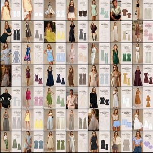120+ Schnittmusterpakete für den gesamten Shop, lebenslanger Zugriff, XS-4XL (A0, A4, US Letter) Bild 9