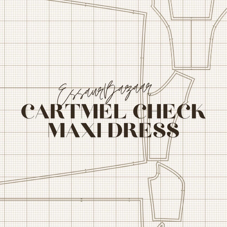 Cartmel Check Maxi Dress, PDF Sewing Pattern, Digital Sewing, Women Sewing Summer Dress, Suitable For Us Letter-A4-A0 Format image 7