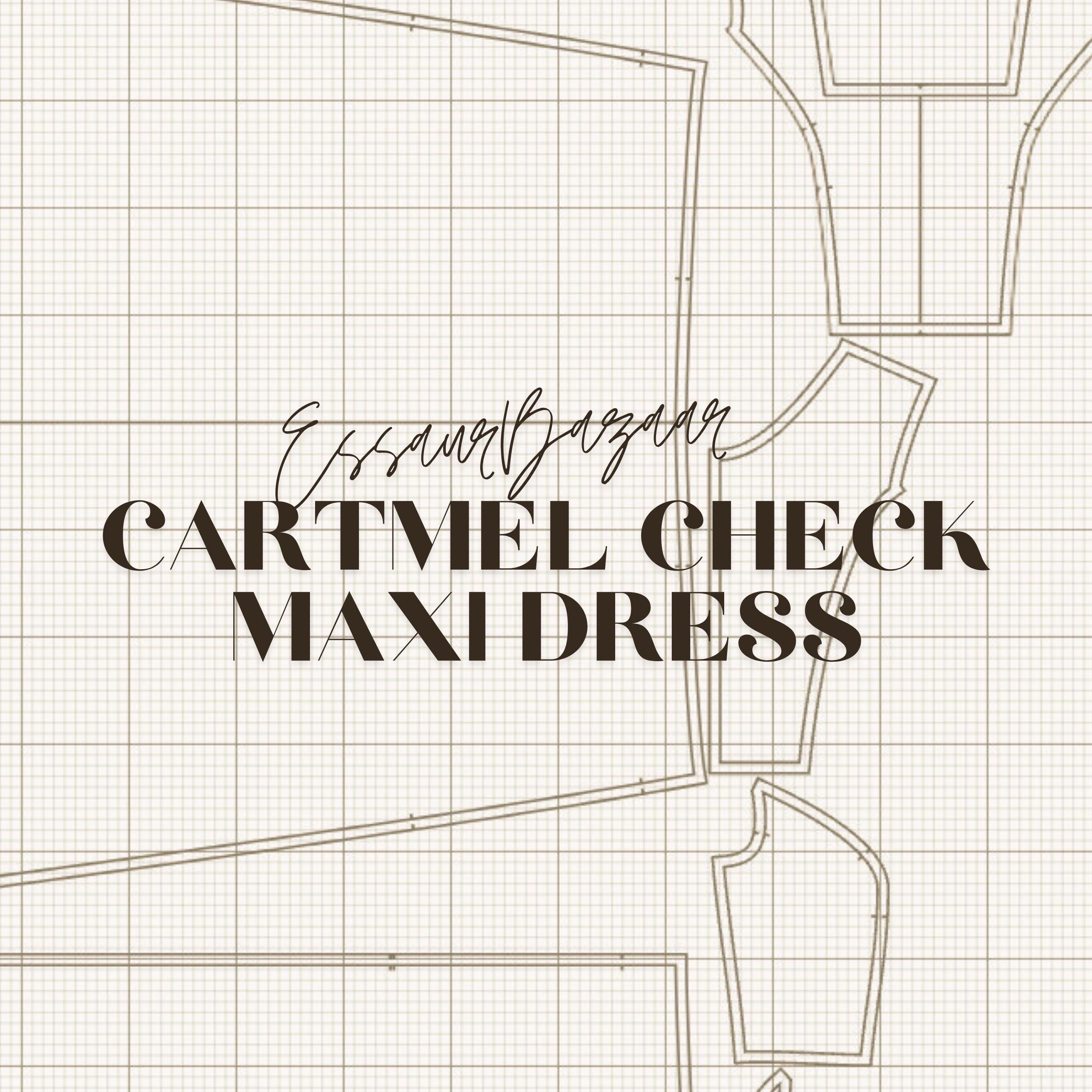 Cartmel Check Maxi Dress, PDF Sewing Pattern, Digital Sewing, Women Sewing  Summer Dress, Suitable for Us Letter-a4-a0 Format - Etsy