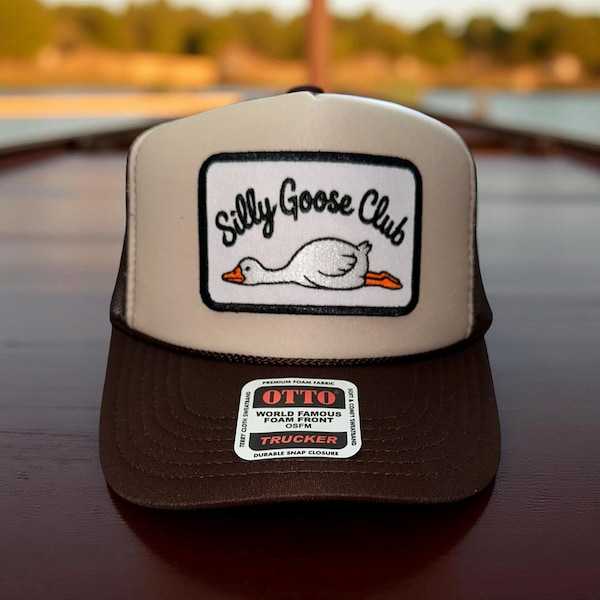 Custom Funny Humor Wife Lady Gift Silly Goose Club Embroidered Patch Trucker Hat