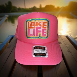 Custom Lake Life Water Sports Summer Vacay River Embroidered Patch Trucker Hat