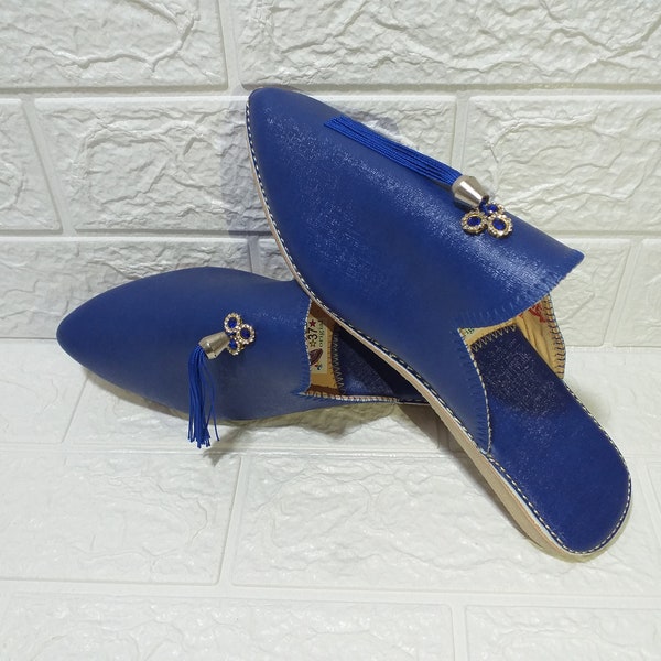 Babouche pour femmes Pantoufles marocaines, pantoufles en cuir, pantoufles en cuir marocain classique marocain Babouche, peau de mouton.