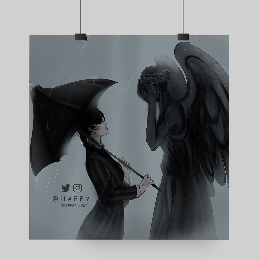 Wednesday Addams « Don't Blink » Illustration Doctor Who Wednesday Art ...