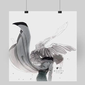 Thirteenth Doctor « Weeping Angel » Illustration Doctor Who Art Print- Jodie Whittaker poster